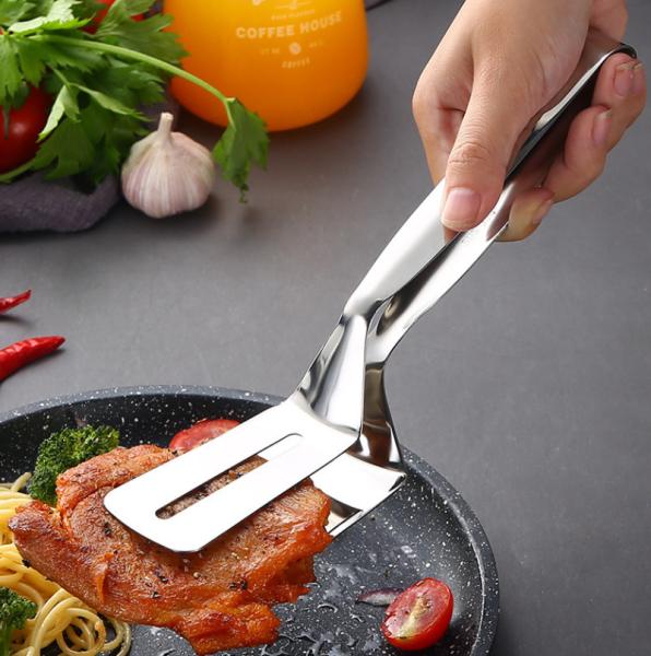 SUS 304 Stainless Steel Steak Clip Fried Steak Food Clip Barbecue Tool Bread Clip Food Clip