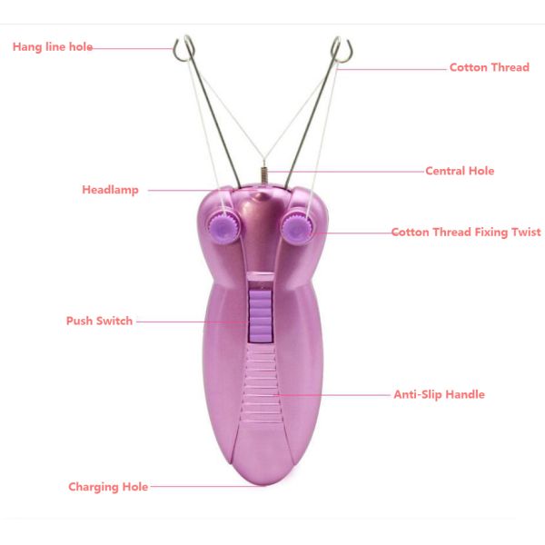 Леди Мэн Би Электрический эпилятор для лица Памучная нить свободная мощность с индикатором легкий безболезненный эпилятор