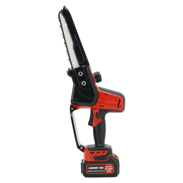 8 Inch Mini Electric Chainsaw Cordless Handheld Saw with Brushless Motor and Chain Lubrication System