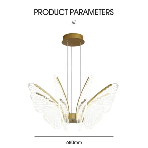 Modern Minimalist Acrylic Butterfly Dining Chandelier Designer Modern Butterfly Pendant Lamp(WH-AP-572)