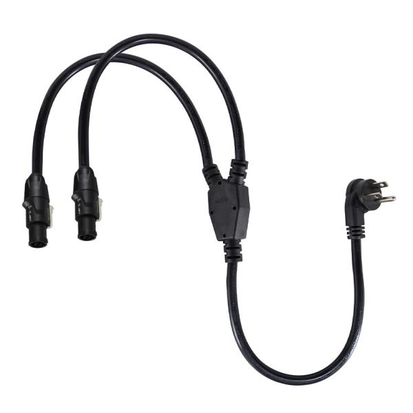 PowerCON Y Splitter Cable NEMA 5-15P à double PowerCON Out 1 homme à 2 femmes pour l'éclairage de scène et l'équipement audio
