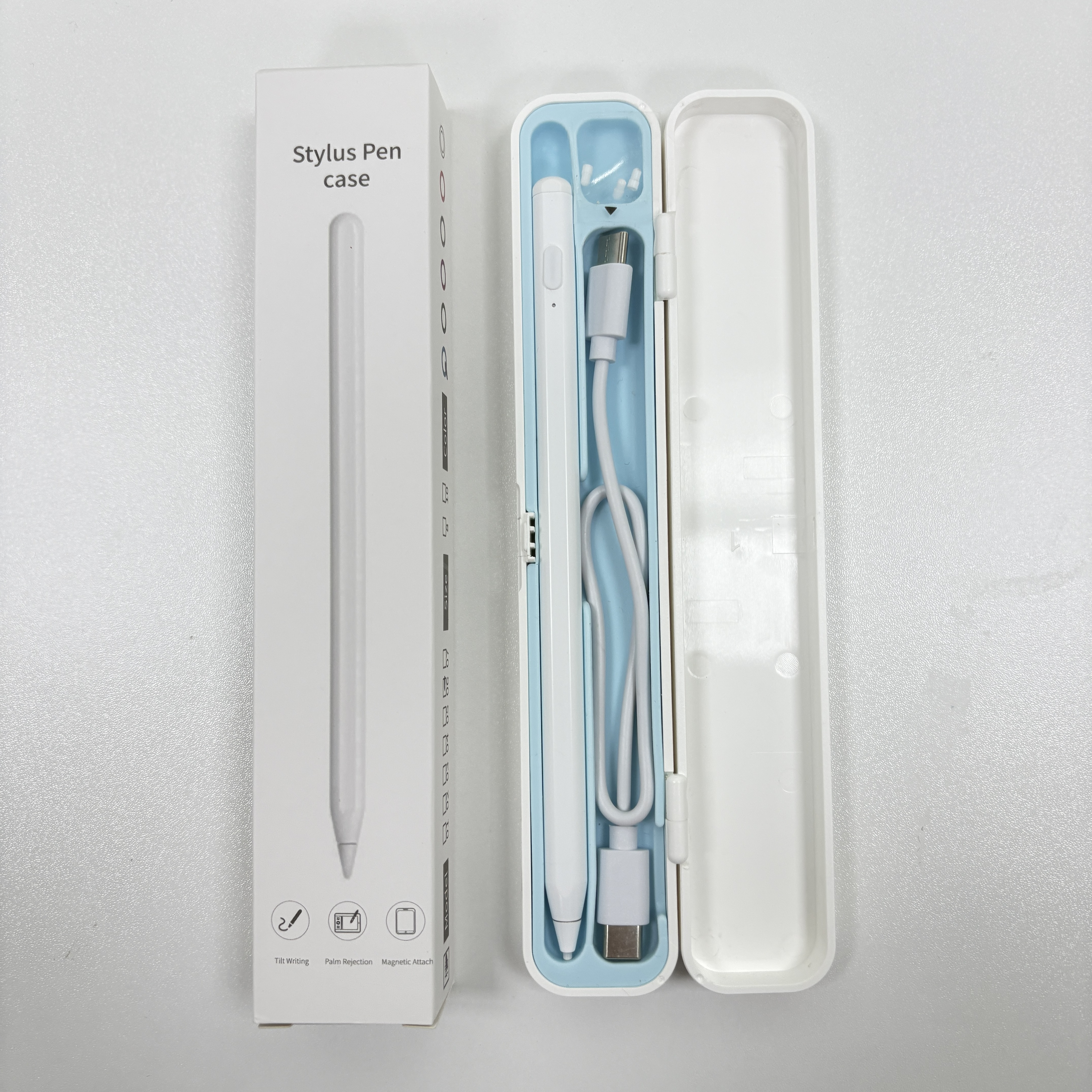 Active Capacitive Stylus Pen Dual Mode Compatible iPad Android Tablet Type-C Rechargeable POM Tip Custom Logo Wholesale Bulk