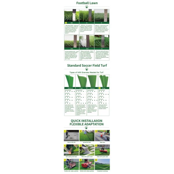 Уникальная текстура искусственные футбольные поля с устойчивостью к болезням 4x25 м