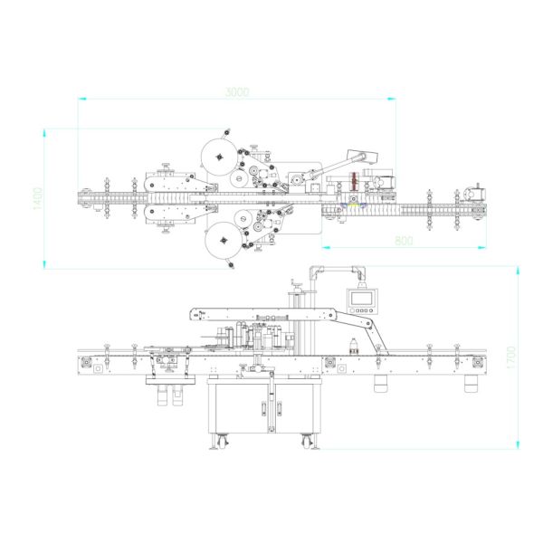 YM620 Автоматический квадратные бутылки маркировщик Джерри может F-Styel кружки две головы маркировочной машины