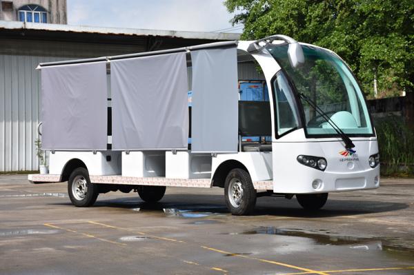 White 14 Seats Tourist Resort Car Battery Used Electric Sightseeing Car With Sunshade