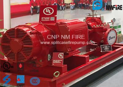 Electic Motor Driven UL FM Approved Fire Pumps , Double Suction Split Case Pump