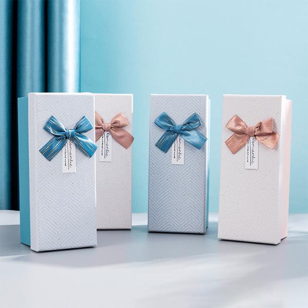 Embalagem de artesanato de presente com fita impressa personalizada pequena tampa e caixa de papel de perfume base
