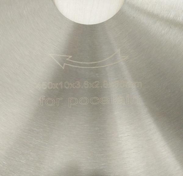 450mm 18 Inch Porcelian Ceramic Tile Saw Blades Silver Welded J Slot Diamond Tile Blade