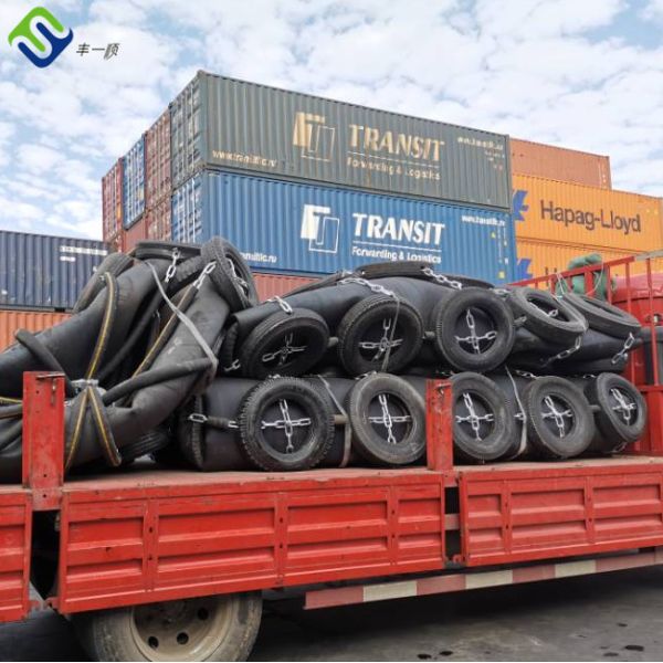 Diameter 0.3-4.5m Pneumatic Marine Fender In Chain And Tire Net Or Sling Type