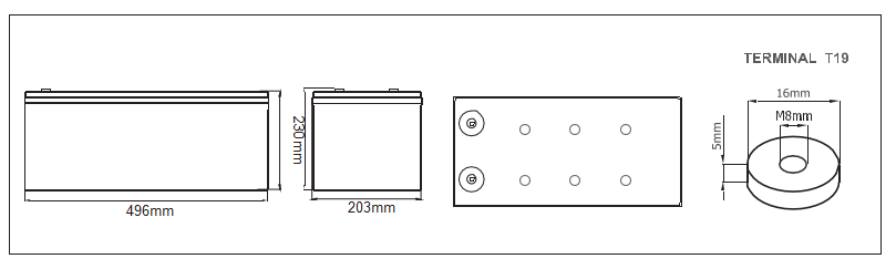 Prolonged Cycle Life Pure Gel Battery 2V150Ah 2160A Short Circuit Current