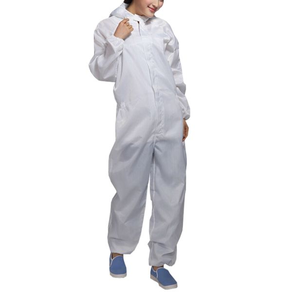 ESD Lab Zip Up Hooded Anti Static Jumpsuit Coverall
