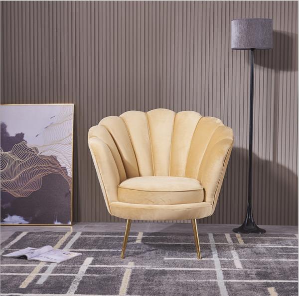 Leisure Golden Stainless Steel Legs Relax Sofa chair for Living Room