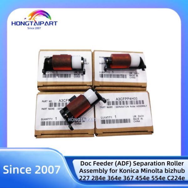 Doc Feeder (ADF) Separation Roller Assembly-200K A3CFPP4H00 A3CF-PP4H-00 for Konica Minolta bizhub 227 284e 364e 367 454e 554e C224e C284e C287 C308 C364e C368 C454e C554e DF624 DF628 DF629