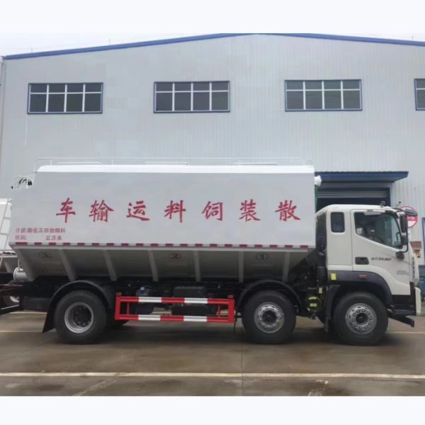 Max Speed 90 Km/H Semi Trailer Bulk Feed Truck Efficient 7700*2500*3550mm