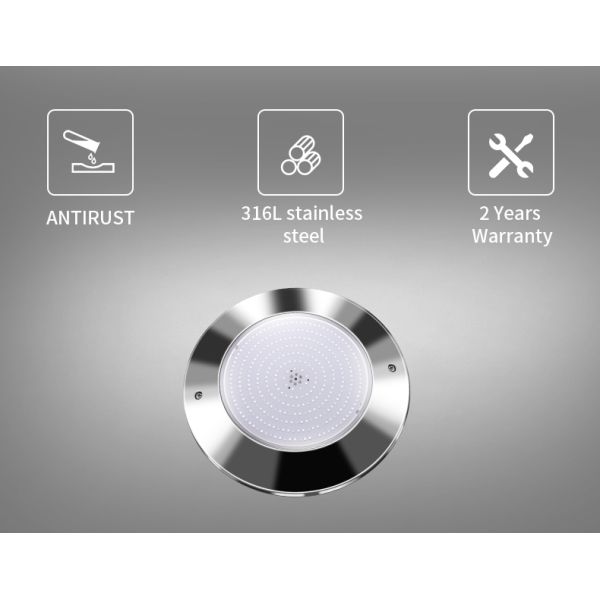 Свет бассейна СИД AISI 316LSS RGB, клей заполненный поверхностный свет бассейна держателя