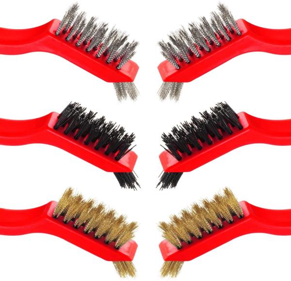 6 Pieces Mini Wire Cleaning Brush For Detailing Crimped Scratch