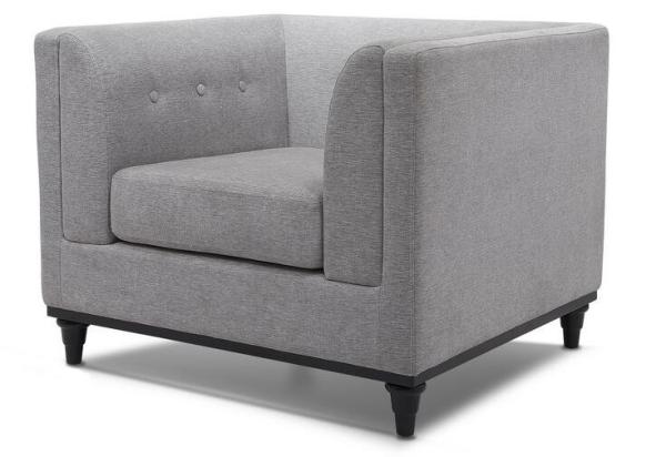 Classic Linen fabric upholstery 1-seater sofa,lounge chair,living room sofa