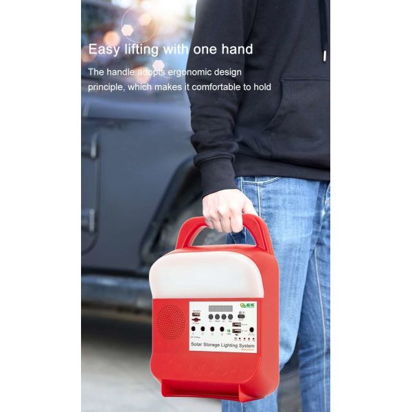 Emergencia de carga solar brillante estupenda de la luz de la tienda de campaña al aire libre con el banco del poder