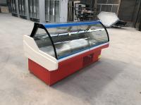 O IEC curvou a placa interna de aço inoxidável de vidro de Front Butcher Display Counter With