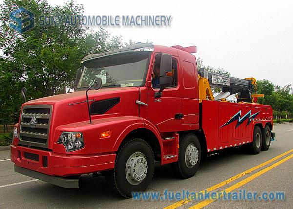 Professional 8X4 50 Ton 50DZ HOWO Tow Truck With 360° Rotator Angle