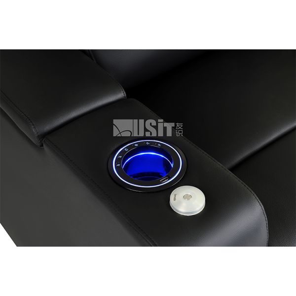 Genuine Leather Power Recliner Electric Sofa For Public Theater Cinema Project