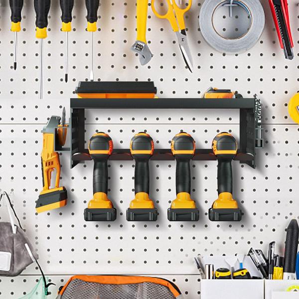 Charging Station Heavy Duty Wall Mount Cordless Drill Storage Rack Drill Bit Holder