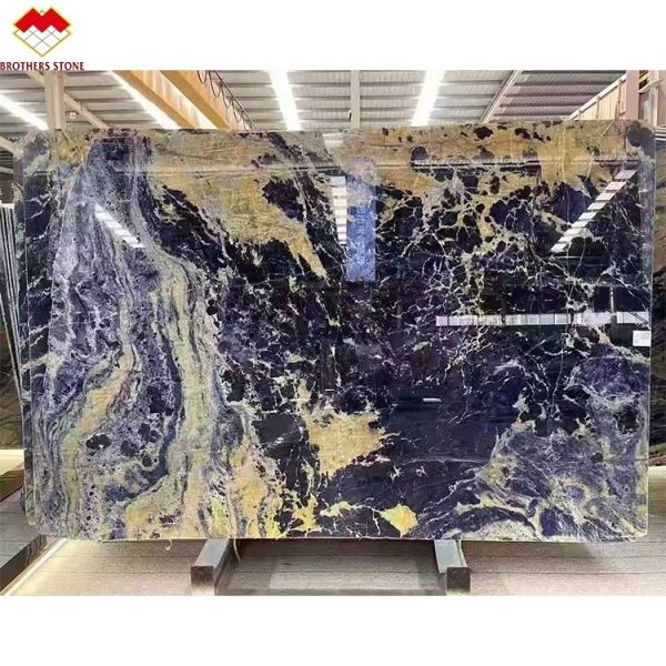 Polished Dream Sapphire Blue Onyx Quartzite Slabs Luxury Stone Backlit Translucent