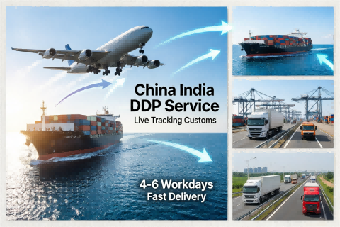 China India DDP Service Live Tracking Customs 4-6 Workdays Fast Delivery