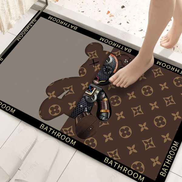 Циновка кухни выскальзывания кристаллического ковра Bathroom мультфильма бархата водоустойчивого анти-