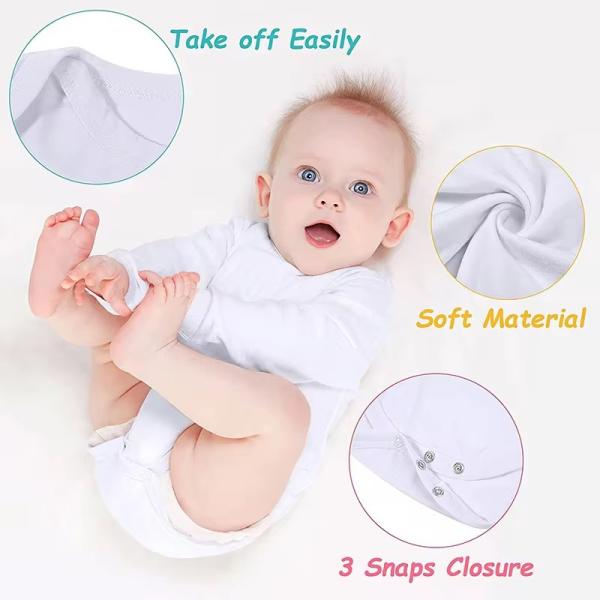 Newborn Infant Long Sleeve Sublimation Onesie Blanks For Heat Transfer Printing