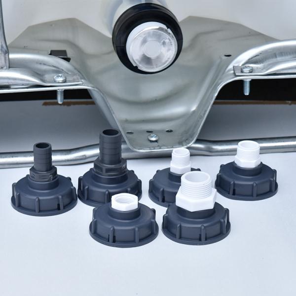 Conexão de flange 1000L IBC Tote Tanks com 2 polegadas de plástico Adaptador de válvula