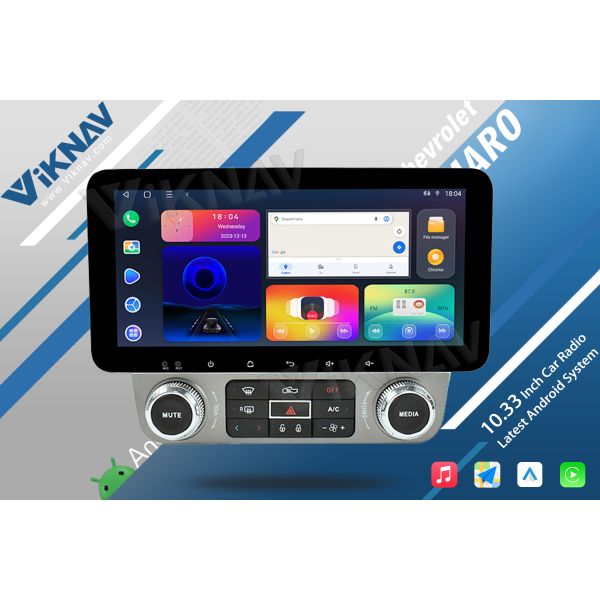 Радио для автомобилей с сенсорным экраном Android для Chevrolet Camaro 2010-2015 Обновление беспроводного Carplay Android Авто GPS навигация
