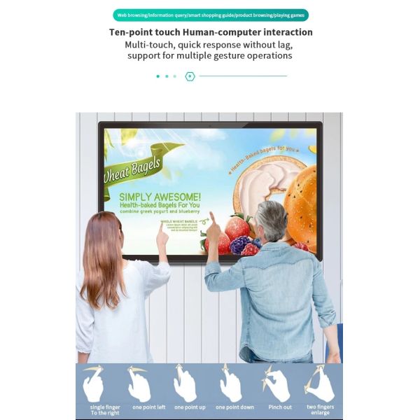 16:9 Large Interactive Touch Screen Computer Kiosk 21.5 32 43 55 65 Inch