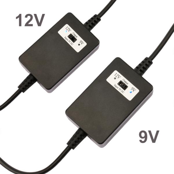Cabo USB Conversor DC Boost de 5V para 9V 12V para Carregamento Veicular
