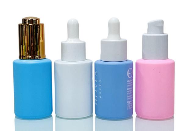 30Ml Face Cream Bottle 1oz Empty Black Frosted Glass Dropper Bottle