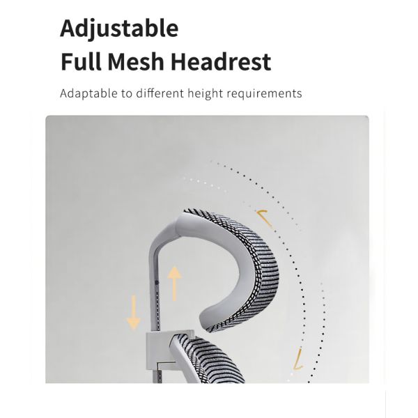 High Back Modern Mesh Office Chair Ergonomic Computer Chair Reclining Executive Chair with Headrest for Workstation