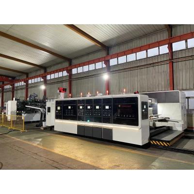 Impressora de papelão flexo de 7.2mm, cortador, colador, caixa de pasta de impressão de papelão, máquina de linha de ligação