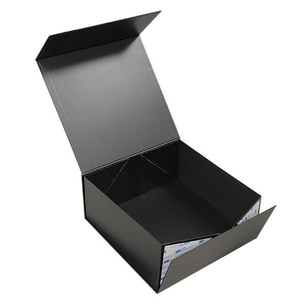 CMYK ou pantone Custom Luxury Black Large Foldable Banquete Glass Drinkware Tableware Magnet Packaging Gift Box