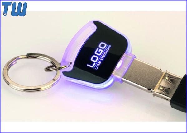 Light on Logo Plastic Key USB 128GB USB Drives Memory Storage Disk