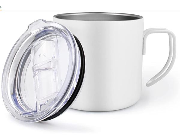 Copo isolado murado dobro de 8 onças/caneca de aço inoxidável do curso do café com tampa