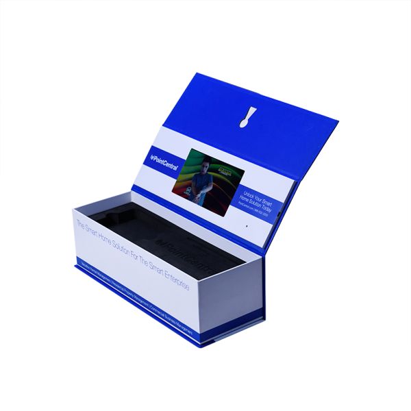 Подарочная коробка LCD кроны верхнего сегмента кожаная видео-, коробка брошюры 7 дюймов видео-