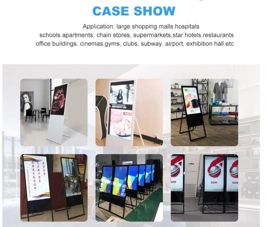 43inch Portable Digital Poster Battery Powered Floor Standing Display