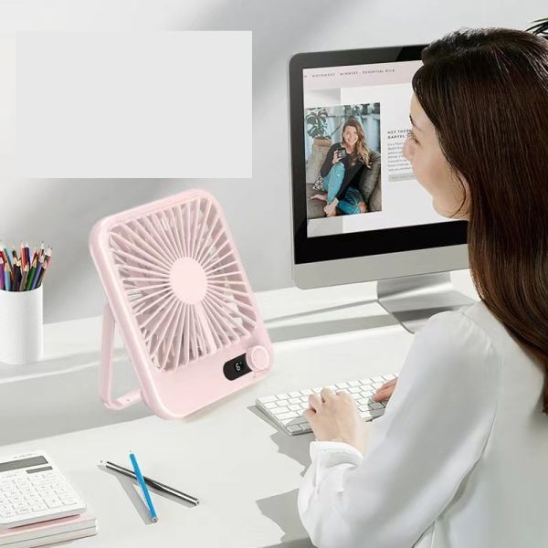 Portable USB Rechargeable Aromatherapy Handheld Fan Silent Table Mini Fan for Office Needs