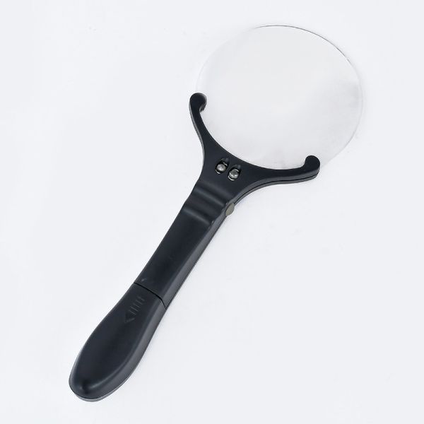 High Quality Wholesale 2.5X 5X  Illuminated Magnifier, Handheld Desktop square Magnifying Glass with Led Light for Reading