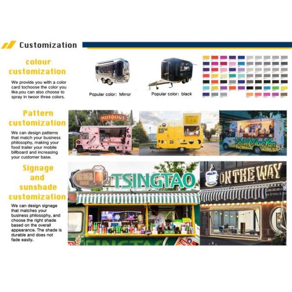 Precio de fábrica de alta calidad Laker Emprendimiento portátil Trailer de comida móvil