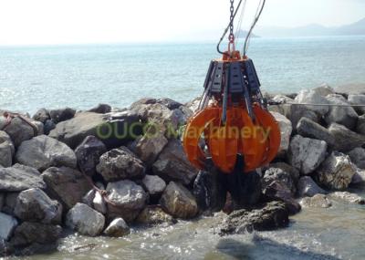 Hydraulic Control Power Orange Peel Grab , Bulk Grab Bucket High Efficiency