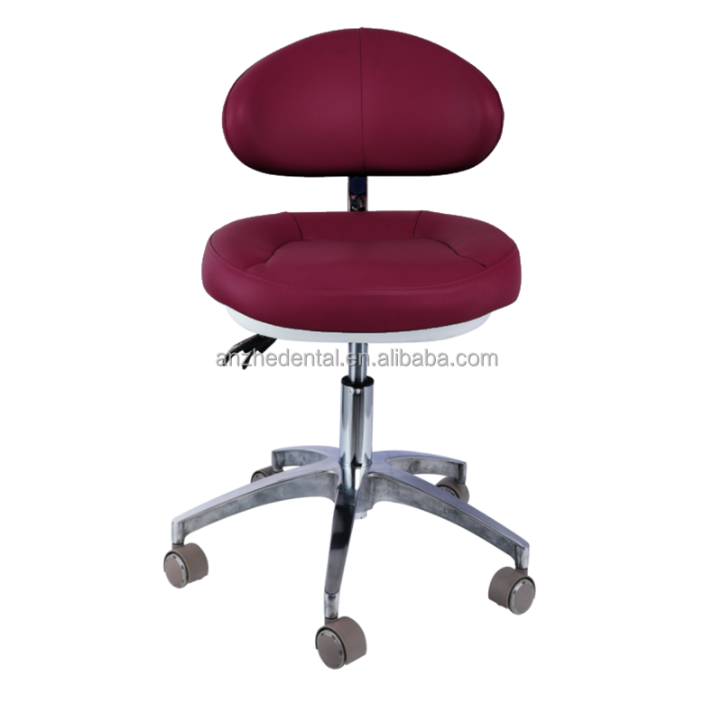 Micro Fiber Leather Dentist Stool Big Backrest Salon Stool Soft Cushion Surgical Stool For Dentist