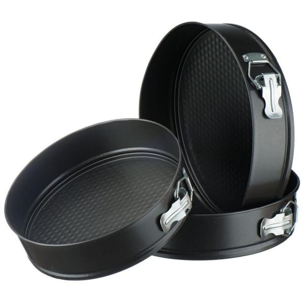 3pcs Nonstick Springform Pan Cheesecake Pan Leakproof Cake Pan Bakeware Loose Base Cake Baking