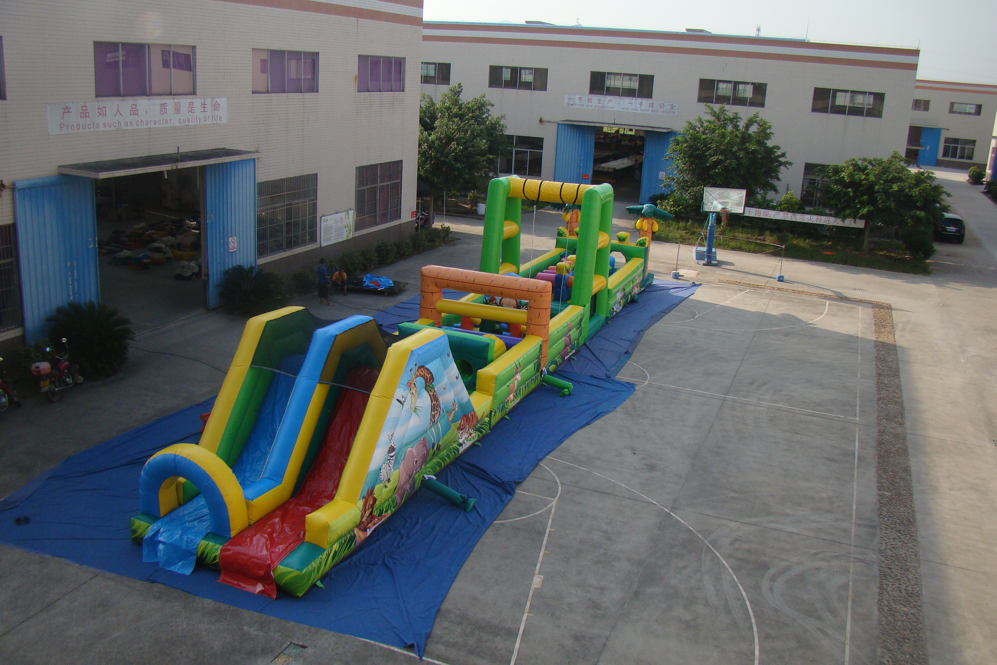 Customize Inflatable Bouncy House Kids Obstacle Course/ Inflatable Trampoline for Kids Jumping Castle Fun Activity for Sale