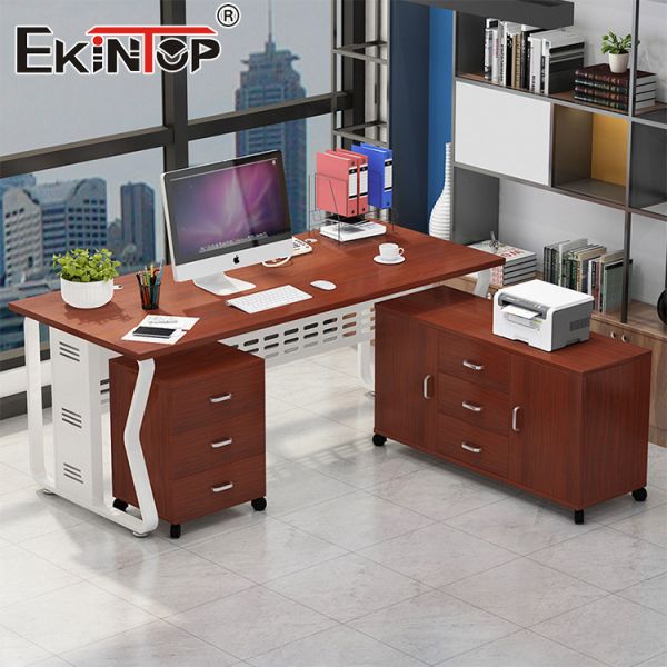 Классический дизайн деревянный на заказ офисный стол с металлической рамой